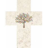 Croix Murale 17 X 13 Cm Pierre Naturelle Arbre De Vie