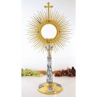 Ostensoir – Reliquaire H 70 Cm Diam Rayons 37 Cm Diam Int. 14 Cm
