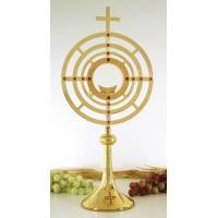 Ostensoir – Reliquaire H 56 Cm Diam Rayons 33 Cm Diam Int 8.5 Cm