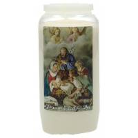 Kaars 6 Dagen / wit / Kersttafereel 