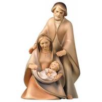 Ste Famille Bois Sculpté 13 Cm Couleur