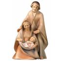 Ste Famille Bois Sculpté 13 Cm Couleur