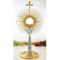 Ostensoir – Reliquaire H 53 Cm Diam Rayons 27 Cm Diam Int. 9 Cm