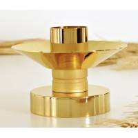 Bougeoir H 5 Cm Diam Bougie 4 Cm Doré