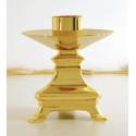 Bougeoir H 16 Cm Diam Bougie 5 Cm Doré