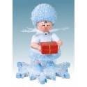 Flocon De Neige-Bois 5.7 Cm Avec Cadeau