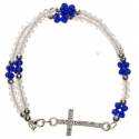 Bracelet-dizainier Cristal + Croix Strass