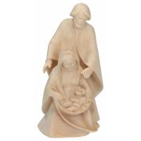 Bois Sculpte Ste Famille 13 Cm Naturel Ciré