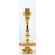 Bougeoir H 40 Cm Diam Bougie 4 Cm Doré