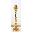 Bougeoir H 40 Cm Diam Bougie 4 Cm Doré