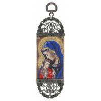 Icône - Tissu 5 X 17 cm - Vierge et Enfant