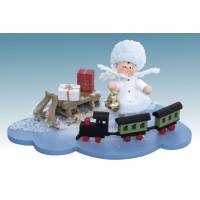 Flocon De Neige-Bois 5.7 Cm Avec Patinoire