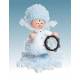 Sneeuwvlokje-Hout 5.7 Cm Met Trommel 