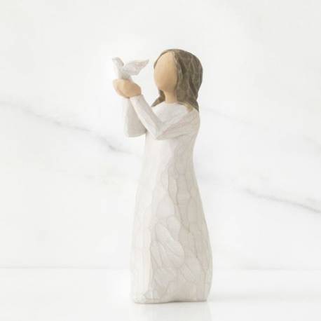 Willow Tree beeldjes : Meisje Met Duif 13.5 Cm - Soar 