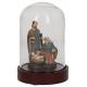Heilige Familie (5,5 cm x H8 cm) glazen stolp van 15 cm 