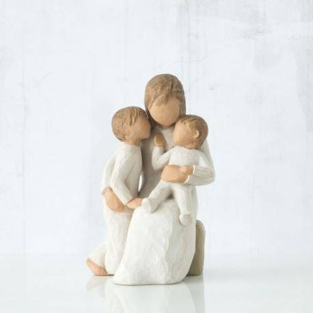 Willow Tree beeldjes : Moeder Met 2 Kinderen 13.5 Cm - Quietly 
