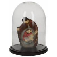 Heilige Familie in een glazen stolp van 20cm 