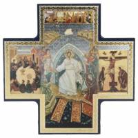 Icône 15 X 15 cm Croix - Résurrection