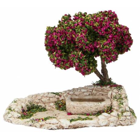 Decor voor santons de Provence Drinker met boom 