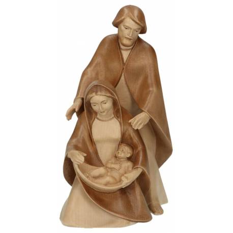 Bois Sculpte Ste Famille 13 Cm 2 Tons Bois