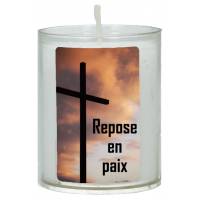 Gelegenheidskaarsje 65 x 50 mm - Repose en paix 