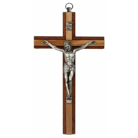 Croix murale 15 cm Bois d'olivier