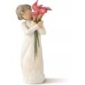 Statuette Willow Tree : Fille Avec Bouquet De Fleurs Bloom