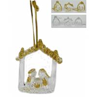 Nativité 5 cm - Verre / Coul Ass - 24 / Display