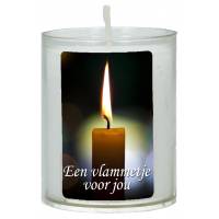 Gelegenheidskaarsje 65 x 50 mm - Een vlammetje voor jou 