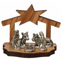 Kerststal - Stal + Ster - 6 X 4,5 X 5 cm 