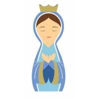 Statuette Marie couronne 5cm