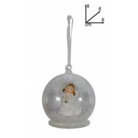 Boule en verre avec ange 12 / Display