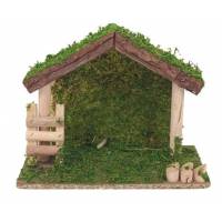 Cabane vide pour personnages de crèche de 8 cm (23 x 10 x 17.5 cm)