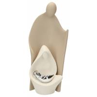 Nativité en résine blanche et beige 26 cm