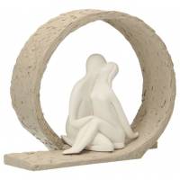 Couple en résine blanche 10x13 cm