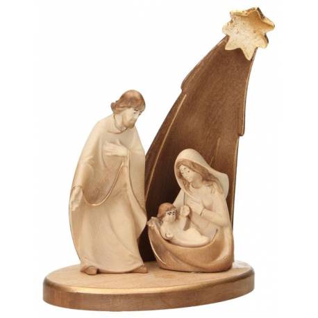 Houtsnijwerk H Familie 10 cm hout kleur 