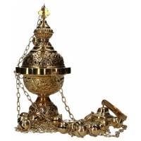 Wierookbrander verguld - H 25 cm 