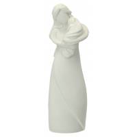 Vierge et enfant 13 cm - résine blanche