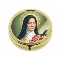 Pillendoosje - Heilige Theresia - Diam 5 cm 