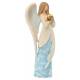 Ange En Bois Sculpte 15 cm bleu