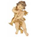 Bois sculpté Ange/ Trombone 15 cm Polychrome