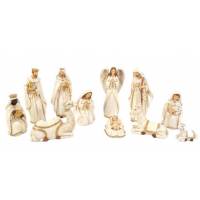 Personnages de crèche de Noël - 11 figurines de 18 cm