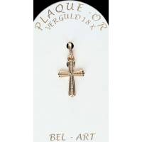 Kruisje plaqué-goud 15 X 10 mm 