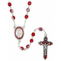 Rozenkrans H Rita Kristal rood + doosje 