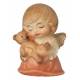 Engel met teddybeer - 4 cm gekleurd 