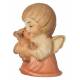 Engel met teddybeer - 4 cm gekleurd 