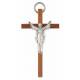 Croix murale 13X7cm Bois marron Christ ressuscité