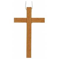 Croix sur cordon - 10 X 6 cm - Bois Naturel