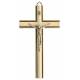 Croix Murale - 25 cm - Bois Bombé Blanc