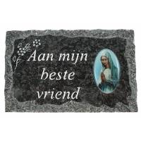 Grafplaat 9X14cm Aan mijn beste vriend 